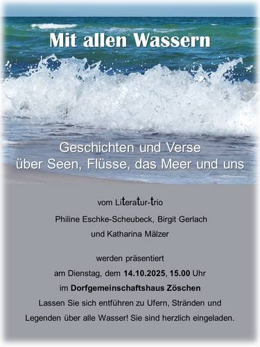 Plakat Lesung 2025 10 14 Zöschen..