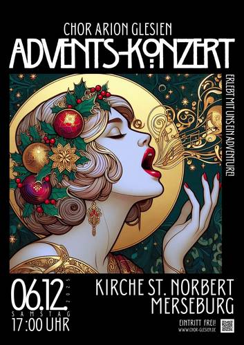 Adventskonzert 2025 Chor Arion Glesien - © Chor Arion Glesien Plakat Merseburg 2025