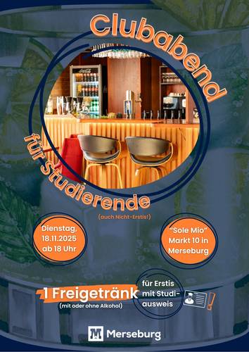Plakat Clubabend für Studierende - © Pressestelle Plakat Ersti Clubabend hoch