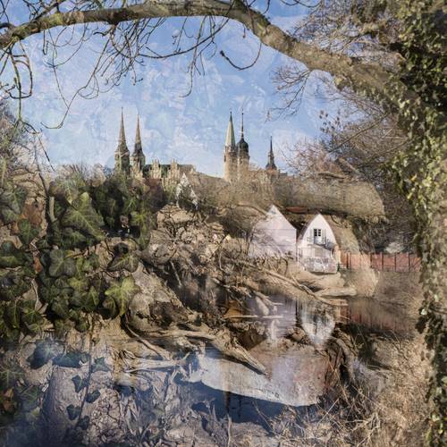 Dom und Schloss zu Merseburg, Mehrfachbelichtung von Angela Dolgner - © Angela Dolgner, Halle (Saale) DSC0753 Quadrat