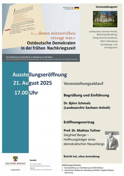 Plakat Ausstellungseröffnung
