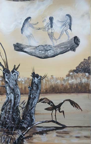 HT   G (o.R.) 2025 Der Bach 45 x 74