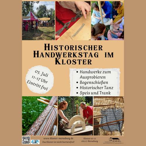 Historischer Handwerkstag im Kloster Handwerker Plakat q
